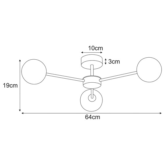 Lampa Sufitowa CASOLI K-5710 Transparentny/Beż