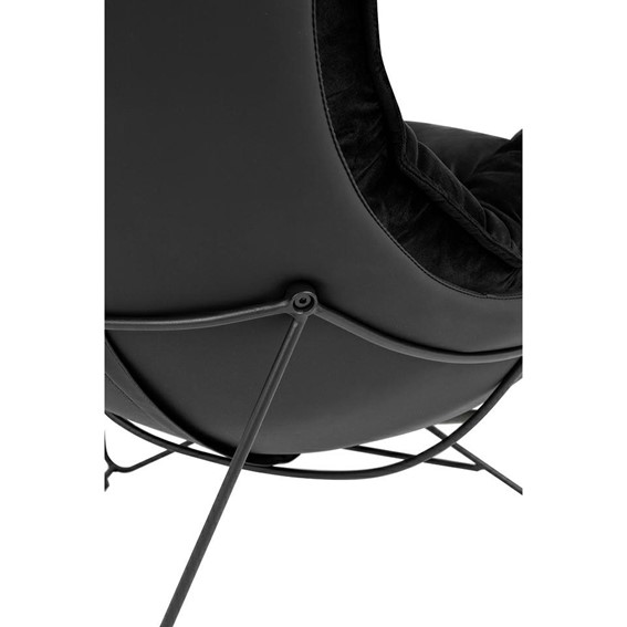 Fotel OTILIA STAND VELVET Czarny