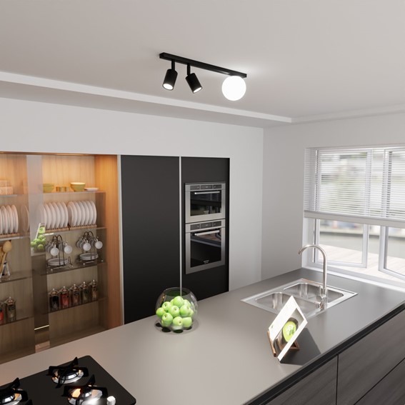 Lampa Sufitowa BASTER 3 Czarny