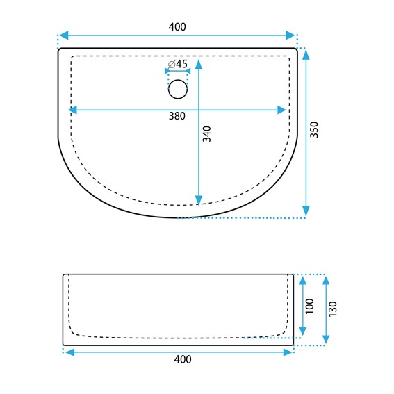 Umywalka Nablatowa CLARA Biały