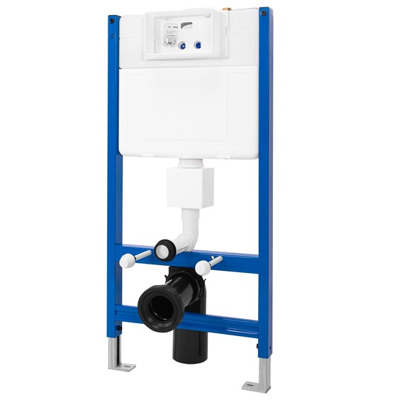 Stelaż Podtynkowy WC z Przyciskiem H Czarny