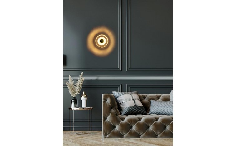 Lampa Ścienna ARCO Biały/Złoty