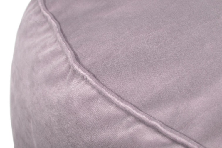 Duża Okrągła Welurowa Pufa 71x32 Pudrowy Róż