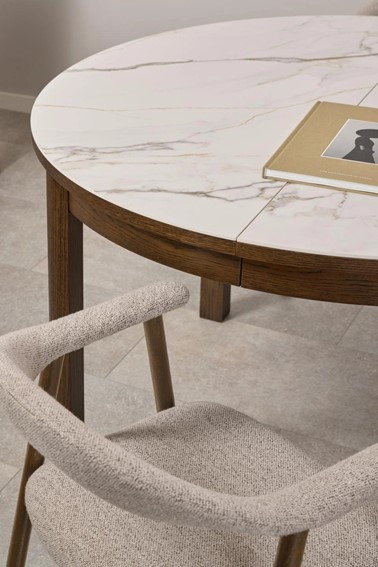 Stół Rozkładany SOUTHAMPTON fi120 Brązowy