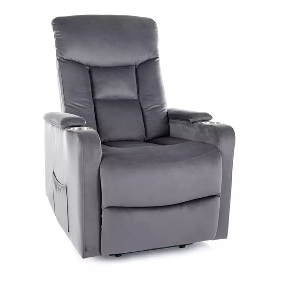 Fotel Rozkładany IKAR Szary/Czarny