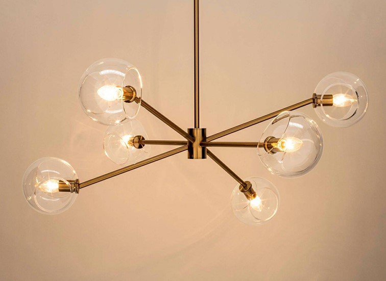 Lampa Wisząca AURA 6 Złoty