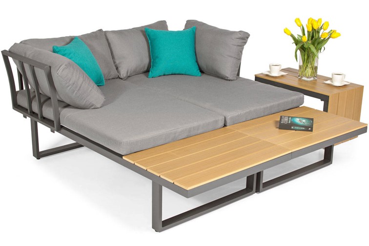 Narożnik Ogrodowy KAMLEON Szary/Brązowy