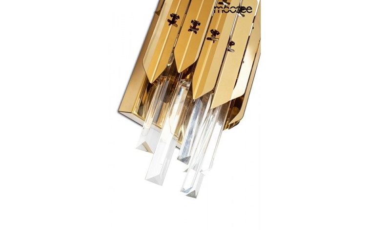 Lampa Ścienna MAJESTIC Złoty/Transparentny