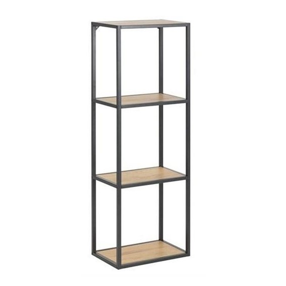 Regał Wiszący SEAFORD Czarny/Dąb