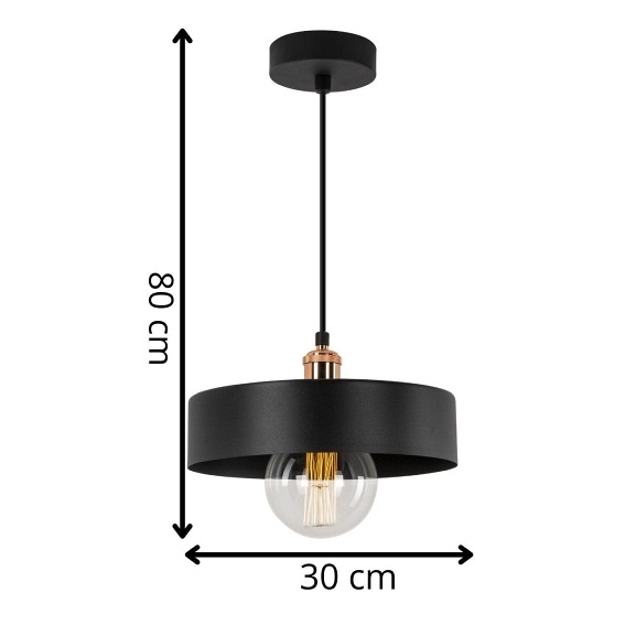 Lampa Wisząca Tajo 30x80 Miedź