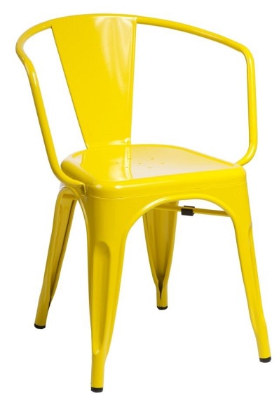 Krzesło Paris Arms żółte inspirowane Tol ix