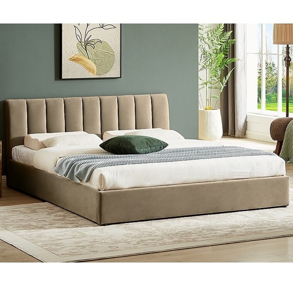 Łóżko MONTREAL Velvet 160x200 Beżowy Bluvel 28