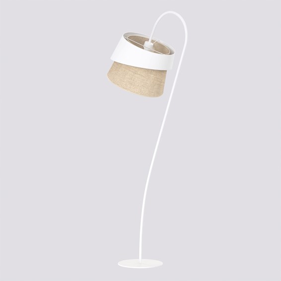 Lampa Podłogowa CANVA LP1 Biały/Naturalny