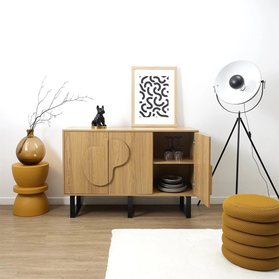 Komoda CALYPSO Dąb/Czarny