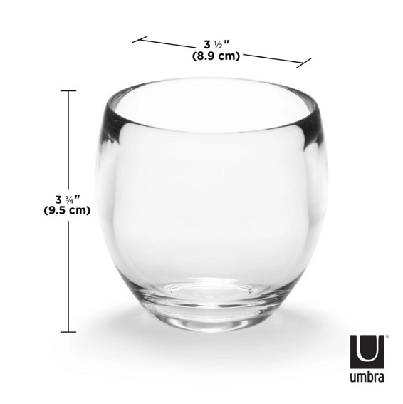 Kubek Łazienkowy DROPLET Transparentny