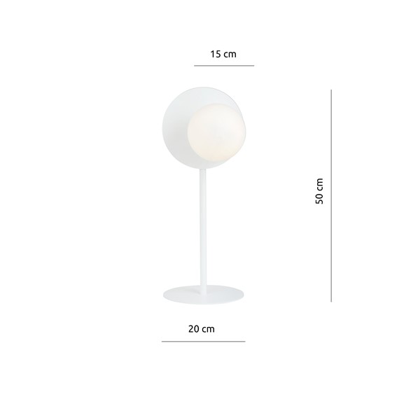 Lampa Biurkowa OSLO LN1 Biały/Opal