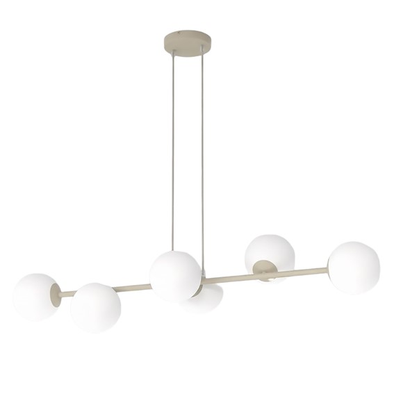 Lampa Wisząca MAGNUS 6 Beżowy/Biały