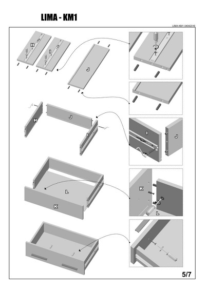 Komoda LIMA KM-1 Dąb Sonoma/Biały