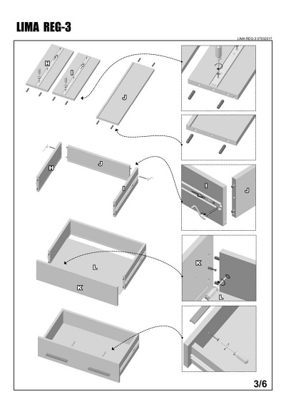 Regał LIMA REG3 Dąb Sonoma