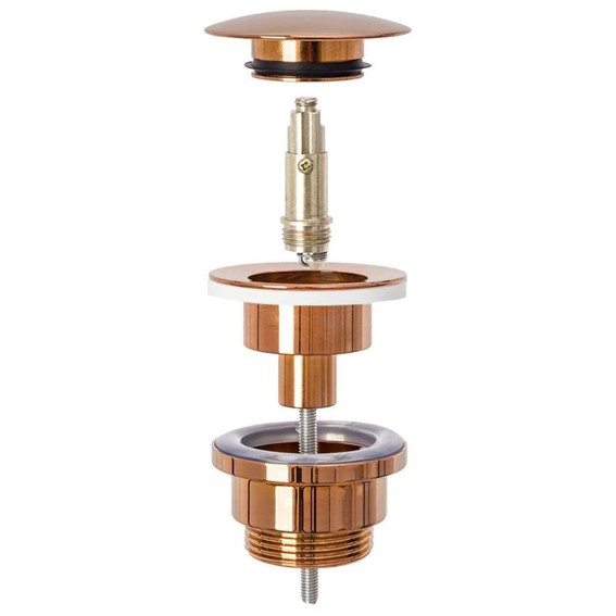 Syfon Umywalkowy z Korkiem KLIK-KLAK Miedź