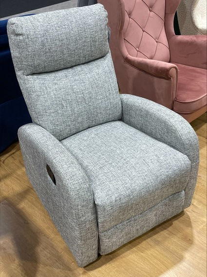 Fotel Rozkładany OLIMP Szary Tap. 178