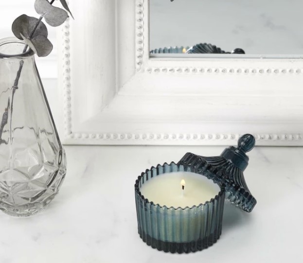 Świeca ze Szkła Bohemskiego Zielony