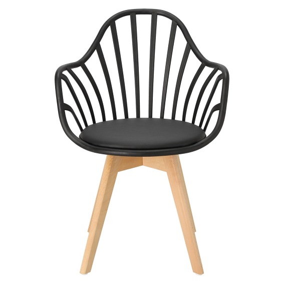 Krzesło z Podłokietnikami Sirena 57x58x84 Czarny