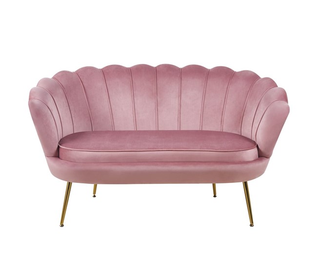 Sofa SF1-FX Różowy/Złoty