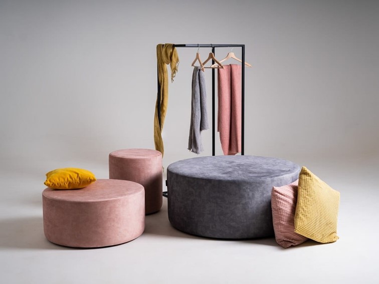 Puf SARI 70x35 Róż