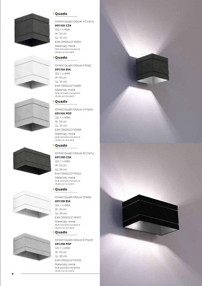 Kinkiet Quado DELUXE B popiel