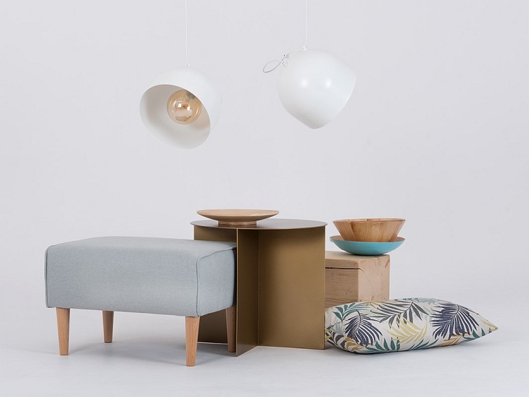 Stół Kawowy Oli Metal 50x45 Złoty