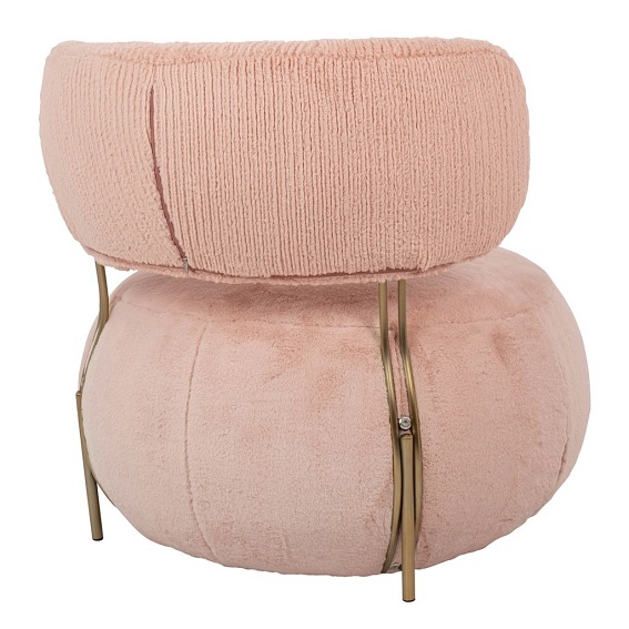 Fotel LOW TEDDY Różowy