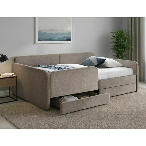 Łóżko AMELIA Raven 120x200cm Ciemny Beż