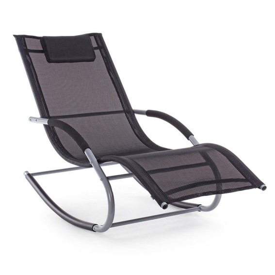 Leżak Ogrodowy ROGER Czarny