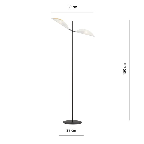 Lampa Podłogowa VENE LP2 Biały/Złoty