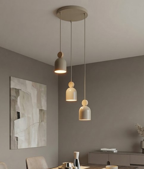 Lampa Wisząca MESI 3 PREM Beżowy