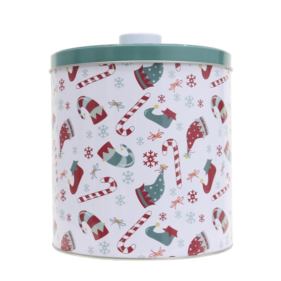 Zestaw 2 Pudełek Świątecznych Metalowych Biały/Zielony