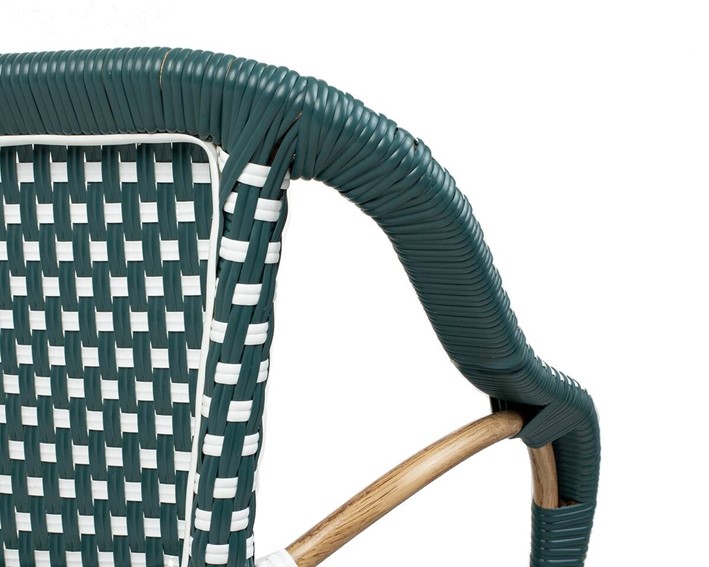 Krzesło CAFE MIRAMAR Turkus/Morski Rattan