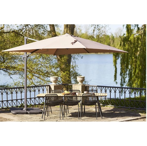 Parasol Ogrodowy BAZA 295cm Beżowy