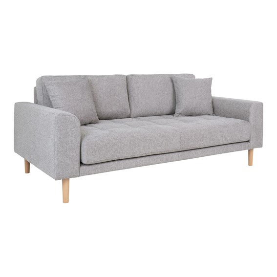 Sofa Trzyosobowa LIDO Jasny Szary/Naturalny