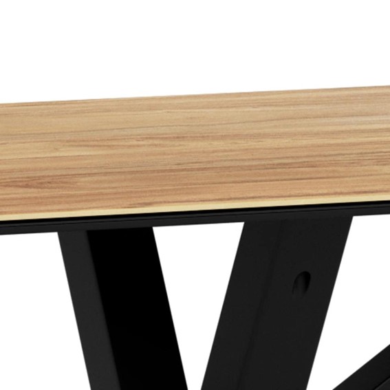 Stół HEAVEN 135x80 Dąb Naturalny/Czarny