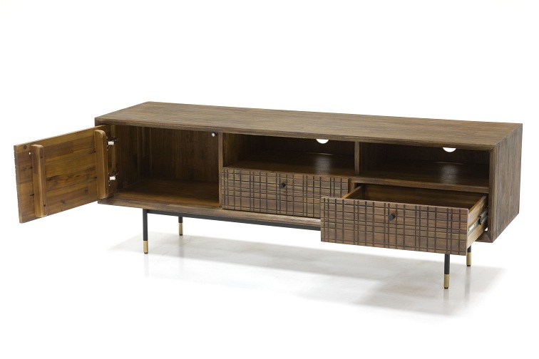 Komoda RTV MAZE L01-160 45x160x55 Czarny/Brązowy