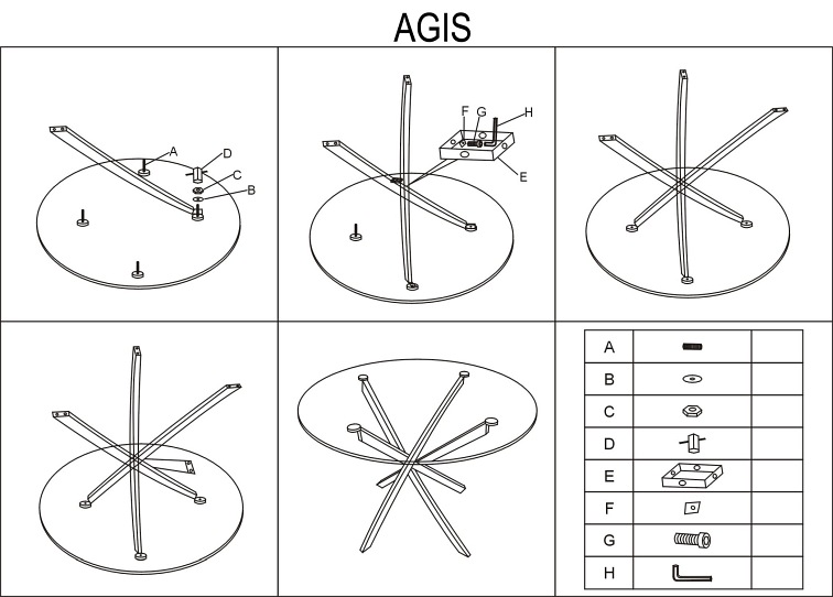 Stół Okrągły AGIS fi90 Chrom/Szklany