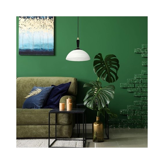 Lampa Wisząca DAVIO 1D Czarny/Biały