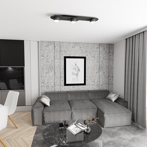 Lampa Sufitowa STILO 3 Czarny