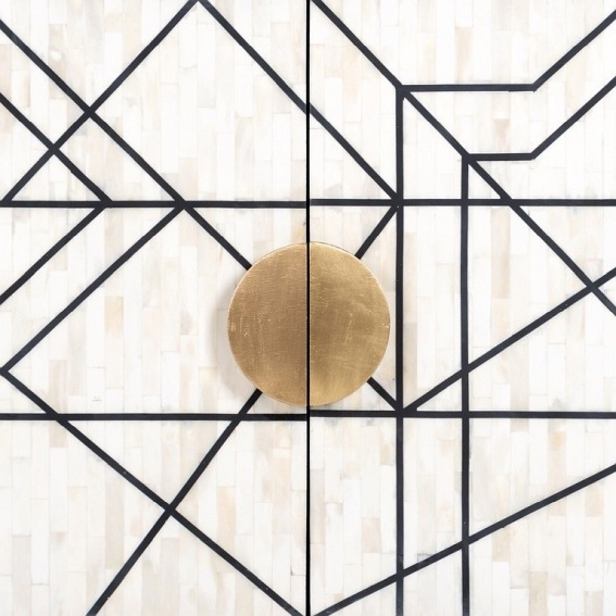 Komoda NOVAS Czarny/Biały