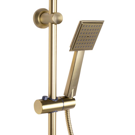 Zestaw Natryskowy BRAVO Złoty Szczotkowany