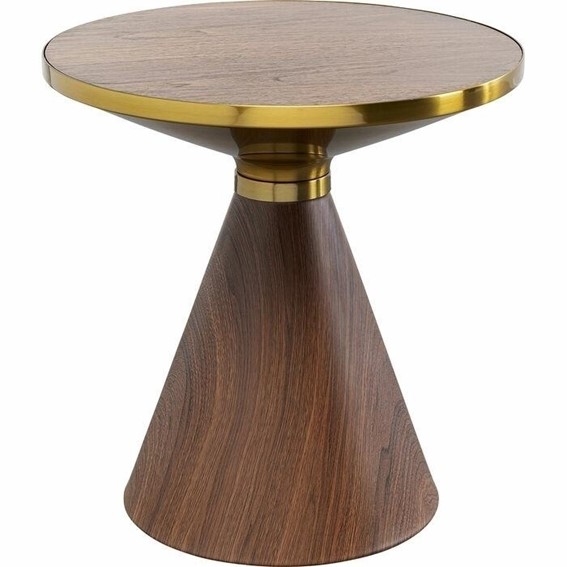 Stolik Kawowy CONO WALNUT Fi50cm Brąz