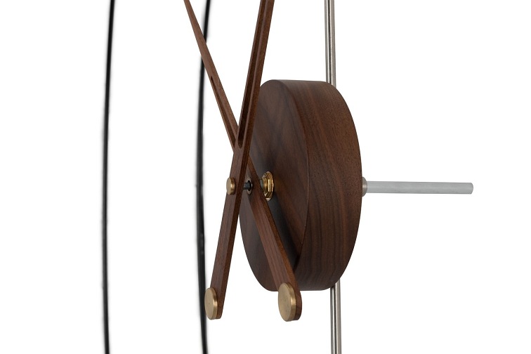 Zegar Ścienny DOBLE RING 14x90x112 Czarny/Brązowy