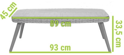 Zestaw Ogrodowy Mokka 4-Osobowy Szary